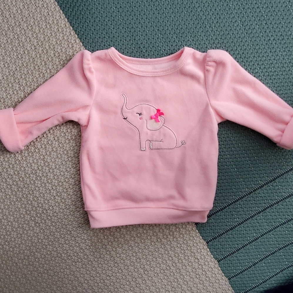 Pink infant elephant sweatshirt